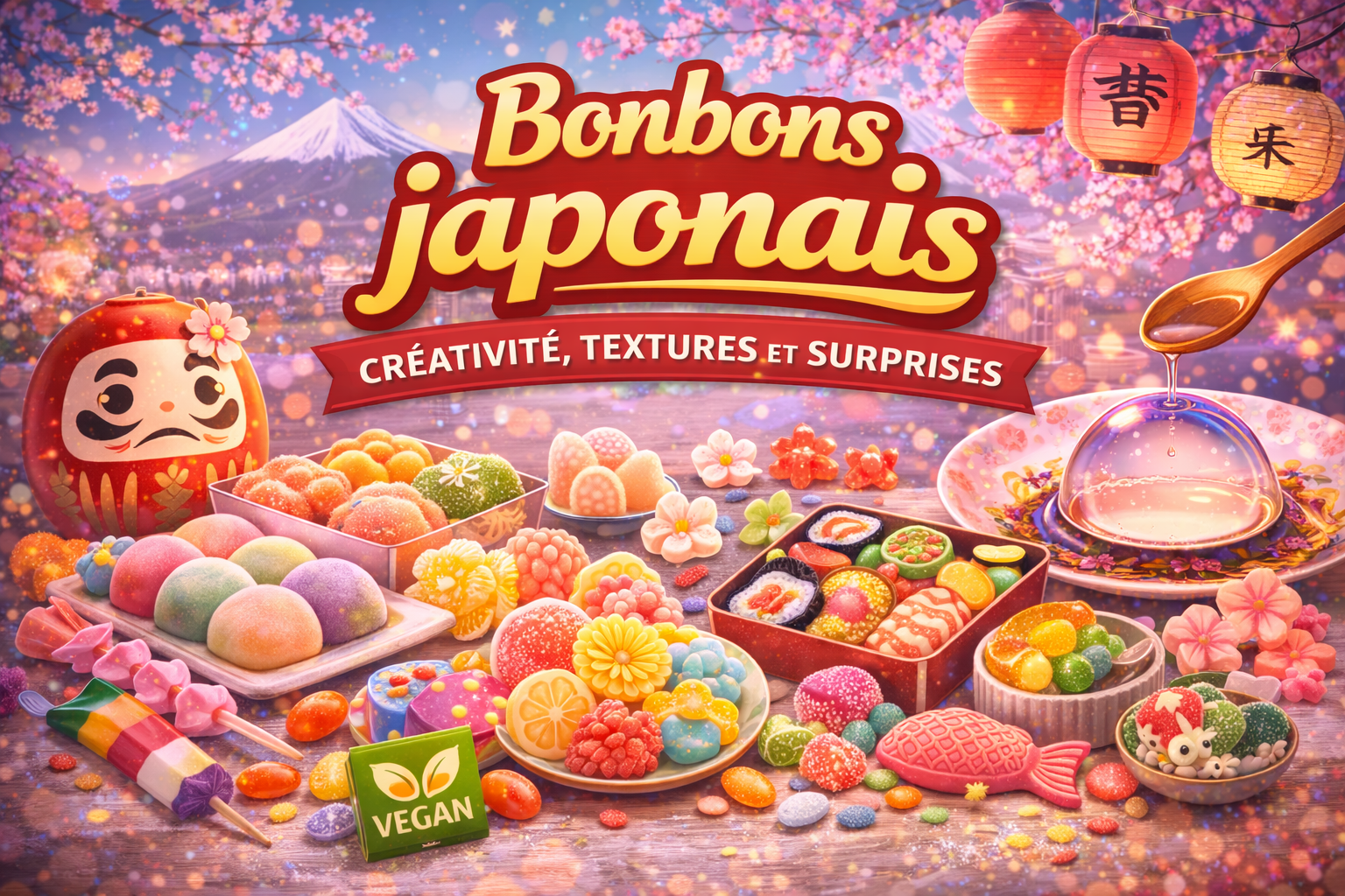 Bonbons japonais créativité, textures et surprises