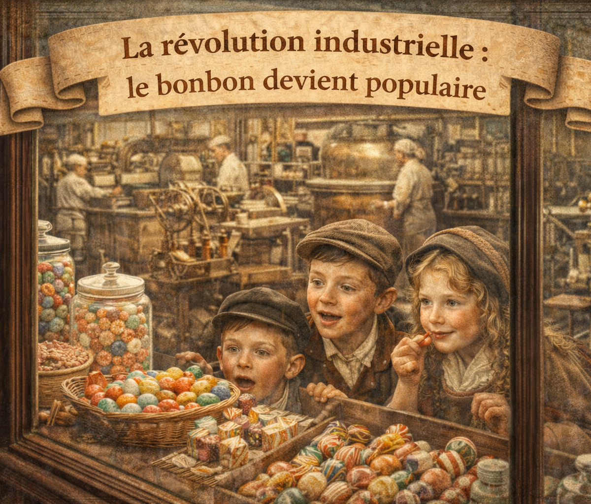 La révolution industrielle le bonbon devient populaire