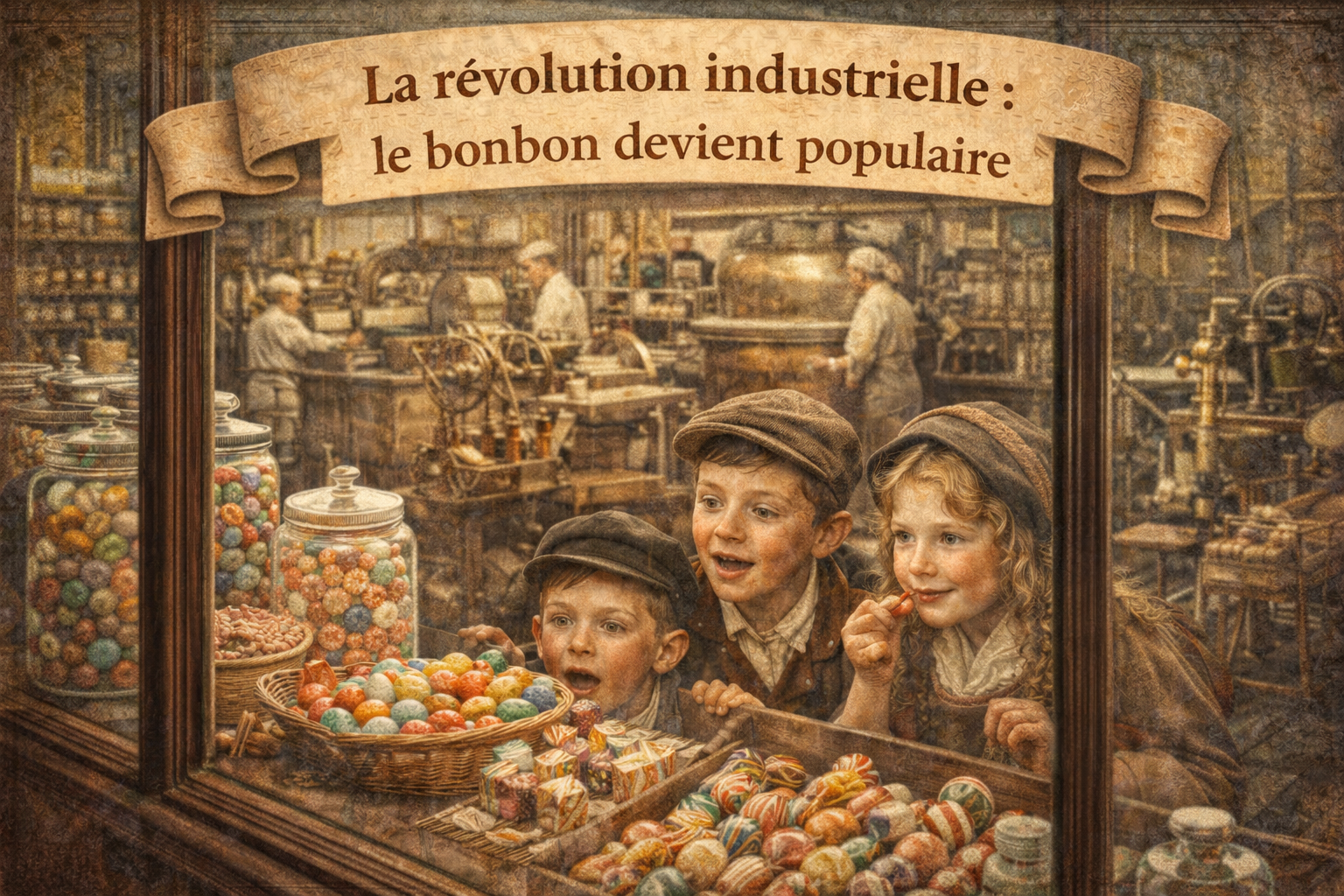 La révolution industrielle le bonbon devient populaire