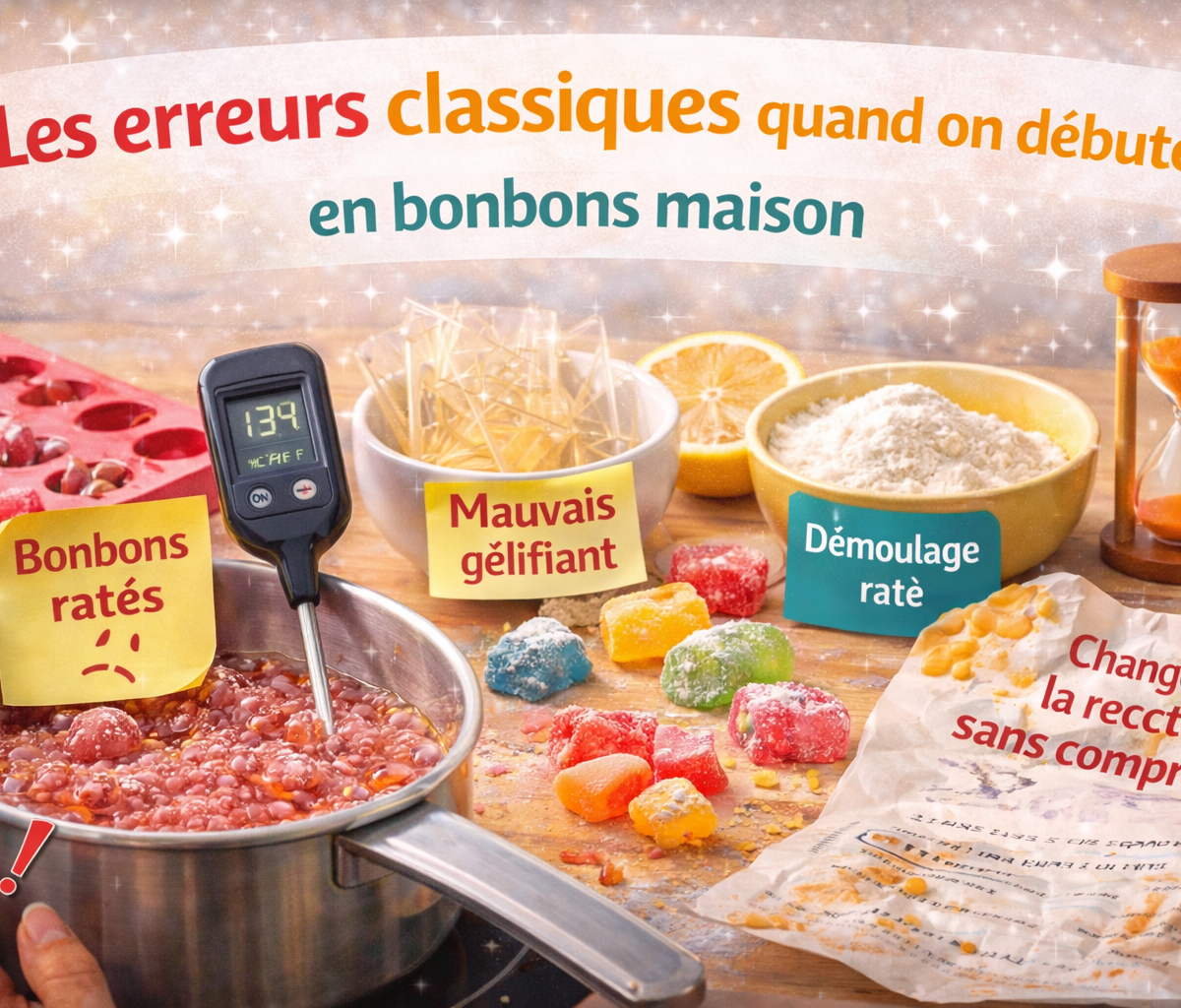 Les erreurs classiques quand on débute en bonbons maison