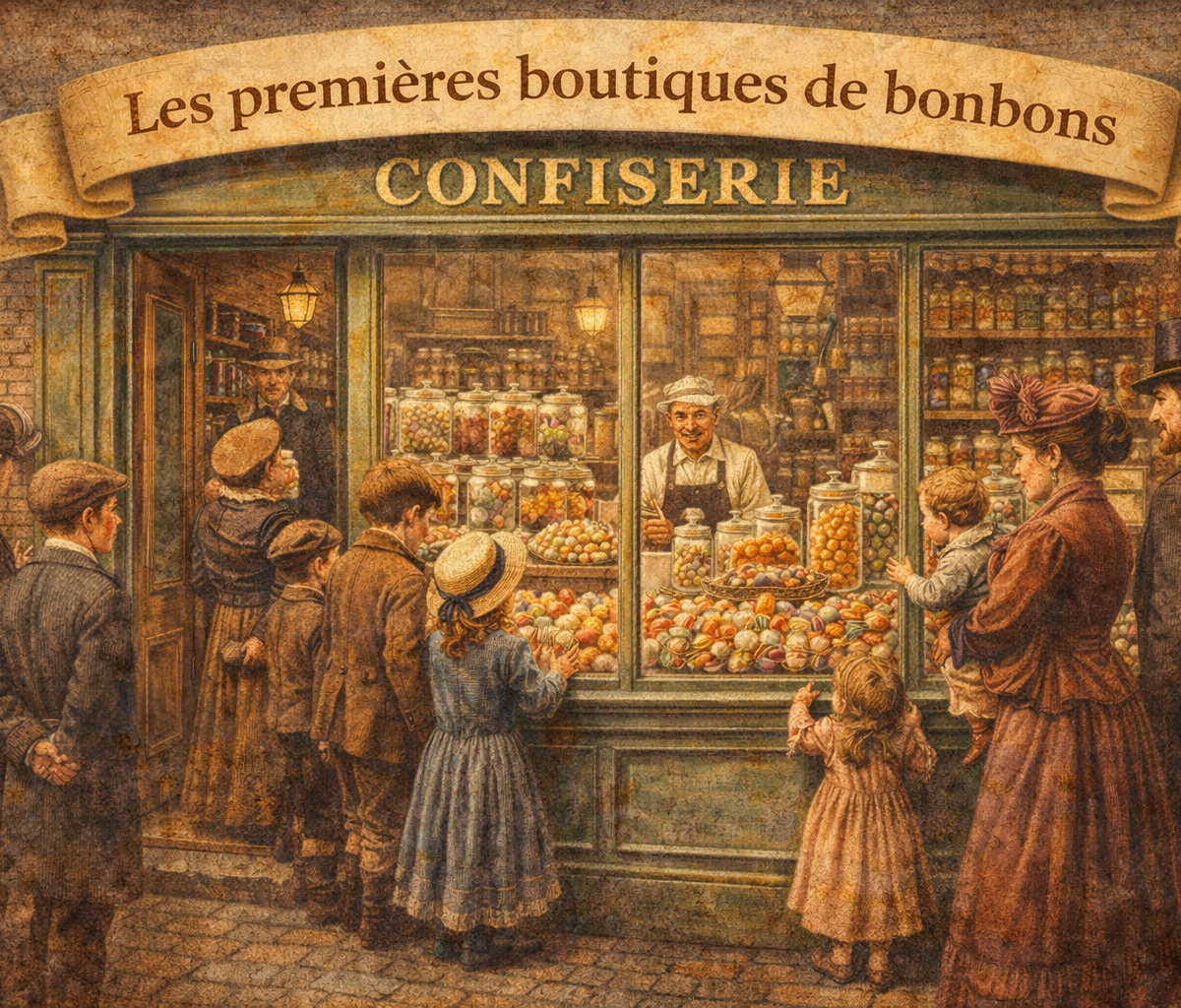 Les premières boutiques de bonbons