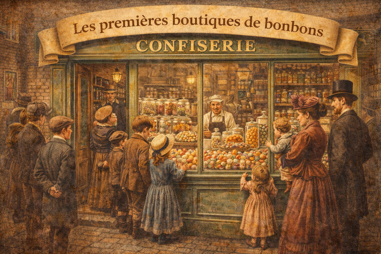 Les premières boutiques de bonbons